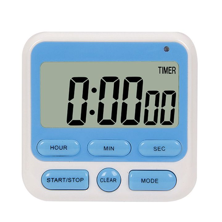 LCD Digital Screen Kitchen Timer Alarm Clock Large Display Home Cooking Count Up Countdown Multifunctional Sleep Stopwatch Clock
