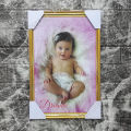 Baby photo frame | Fiber framed Baby poster photo frame | Home Decoration Framed poster | wall photo frame (12*18inch). 
