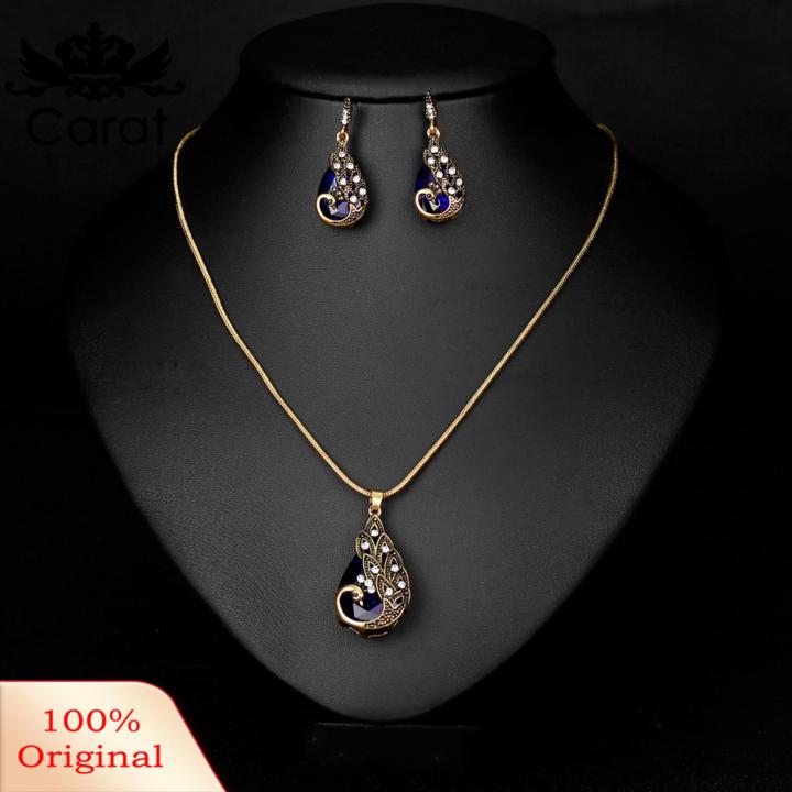 Carat%20Rhinestone%20Inlay%20Necklace%20Exquisite%20Peacock%20Waterdrop%20Jewelry%20Set%20Elegant%20Necklace%20Earrings%20for%20Women%20Hypoallergenic%20Fashionable%20Gift%20Women%20Necklace%20Earrings%20Kit%20-%20Image%2010