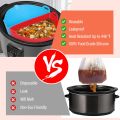 【HOT】 Slow Cooker Divider Liner Reusable Leakproof Silicone Crockpot Divider Dishwasher Safe Cooking Liner For 6 Quart Pot. 