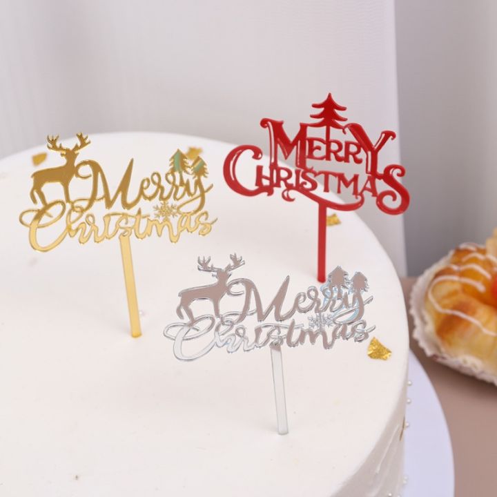 Birthday%20Cake%20Dessert%20Placard%20%20Merry%20Christmas%20Cake%20Plug-In%20%20Gold%20Silver%20Redxmas%20Merry%20Christmas%20Tree%20Pattern%20Decoration%20%20Household%20Baking%20Accessories%20-%20Image%204