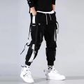 Yfashion Men Cotton Cargo Pants Fashion Loose Harem Joggers With Multi Pockets Solid Color Casual Pants. 