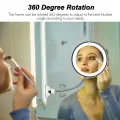 10X Magnifying Makeup Mirror, LED Mirror Adjustable Flexible Gooseneck Locking Suction Cosmetic Mirror, Magnification Mirrors,Vanity Mirror For Bedroom Bathroom. 