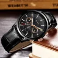 New Premium Stainless Steel / Leather Strap Luxury Men Watch Quartz Analog Business Chain Casual Wrist Dial LIGEx Watches For Boys Gents Black Blue White Brown High-Five LK. 