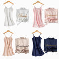 Bathrobe Bride Satin-silk Kimono Women Bridal Shower Party Sister Team Bride Sleepwear Bridesmaid Wedding Short Robes. 