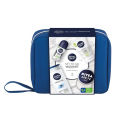 Nivea Men Set To Go Wash Kit Gift Set (5 Pieces), Men's Gift Set Includes Shower Gel, Face Wash, Anti-perspirant Roll-on, Moisturising Cream And Hanging Wash Bag. 