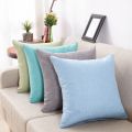 Solid Color Simple Pillow Cushion Soft Comfortable Pillow Bedroom Sofa Cushion Gray. 