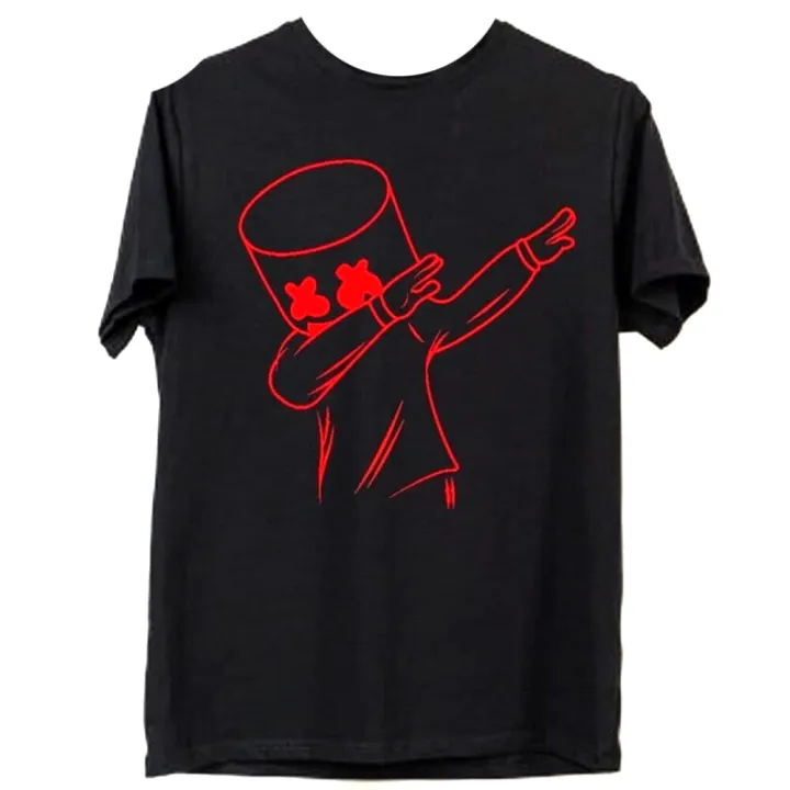 Marshmello black Tshirt unisex men women tees designer tees crew neck silver white red blue black