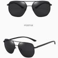 Gradient Lens Sunglasses Lightweight for Unisex Radiation Flat Large Square Metal Frame Eyeglasses. 