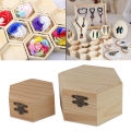 ?pc Hexagon Wooden Box Storage Boxes Hexagonal For Decoration Diy Toys Crafts S Earrings Jewelry Storages Rings. 