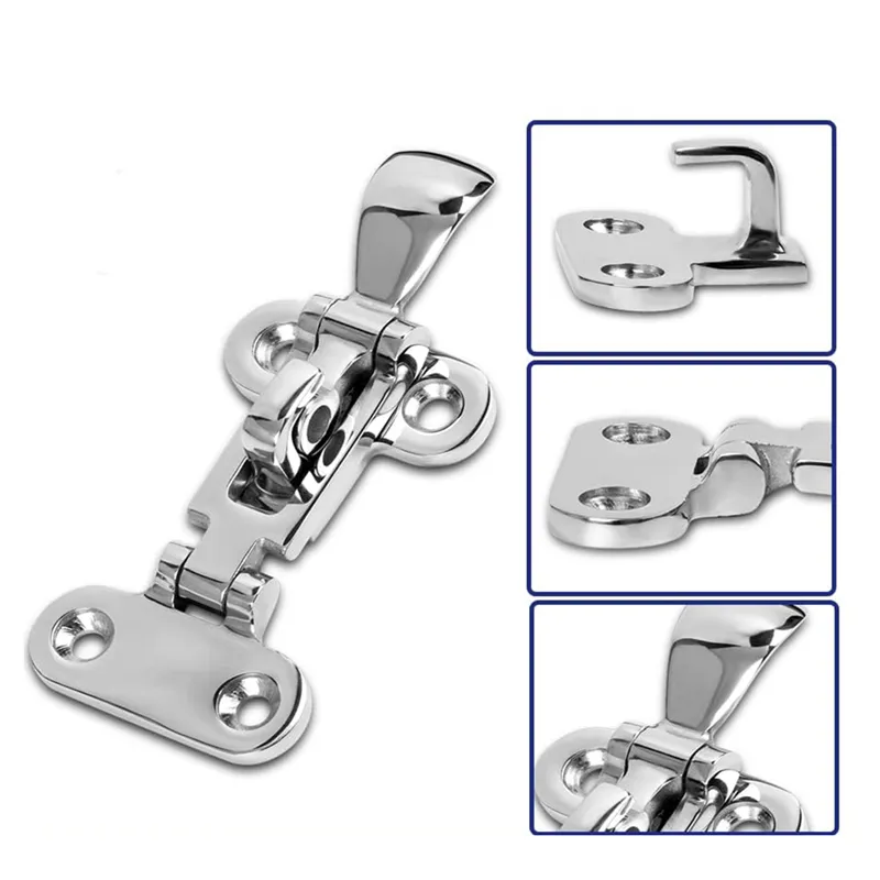 4-Pack 316 Stainless Steel Lockable Hold-Down Clamp Latches - Marine & Hatch Hardware