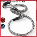 Heavy Duty Pet Big Dog Leash with Adjustable Slip Collar, Walking Training Leash ,Dog Nylon Rope for Medium Big Dogs Husky, Golden Retriever, Labrador, Chow Chow. 