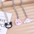 【Luckiyou】Personality Sanrio Kawaii Kuromi Pendant Necklace Cute Creative Cartoon Clavicle Chain Girlfriends Couple Popular Accessories. 