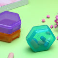 Portable Small Pill Box Daily Diamond Shaped Pill Organizer Travel Pocket Case Portable Medicine Storage Box Home Container. 