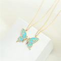 Colorful Necklace Delicate 2 pcs/Set Alloy Pendant Butterfly necklace for Daily wear Friendship gift Couples gift Party accessory Fashion statement Gift Fashion Party Friendship token. 