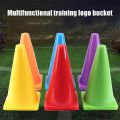 Agility Training Cone 23cm/9" 10pcs. Football Training Sports Cone, Soft Plastic Traffic Cone, Used for Basketball and Roller Skating Training (Size : 10pcs). 