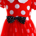 Disney Minnie Mouse Dress Girls Cosplay Princess Costume Children Birthday Mickey Bowknot Gown Christmas Halloween Apparel. 