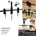 Adjustable Hole Saw Circle Cutter Drill Bit Tool Saw Round Cutting - Alloy Steel - 30-120 mm. 