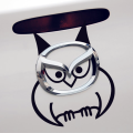 Car Owl Bird Funny Reflective Decoration For Mazda Logo 3/6 Axela Atenza Cx-30/4/5 Logo Auto Tuning Styling D30. 