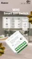 Aubess 16A Mini Smart WiFi Switch Support Smart Life/Tuya App Alexa DIY Breaker With 2-way Control Function and Automation. 