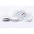 Dankotuwa Red Flower 21pcs Dinner Set. 