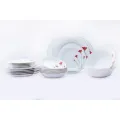 Dankotuwa Red Flower 21pcs Dinner Set. 