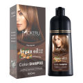Mokeru Natural Organic Brown Hair Color Permanent Hair Coloring Shampoo Long Lasting Hair Dye Shampoo For Women Professional Dye. 