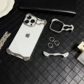 HODON Luxury Metal Titanium Alloy Irregular Phone Case For iPhone 12 13 14 15 16 Pro Max 14 15 16 Plus Cases Alien Aluminum Lens Ring Protection Cover. 
