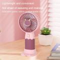 Mini Wireless Electric Fan for Office Home USB Rechargeable Portable Fan Summer Handheld Cooling Fan with Mobile Phone Holder. 