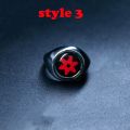 Anime Naruto Rings Akatsuki Sharingan Itachi Kakashi Adjustable Metal Ring Unisex Halloween Cosplay Accessories. 