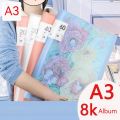 A3 File Folder Display Book 20-80pages Painting Art Collection 8k Album Transparent Information Children's Reward Poster Storage. 