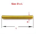 M2 M2.5 M3 M4 M5 M6 M8 M10 M12 M14M16M18M20 Length 30~500mm Copper Full Thread Bar Screw Brass Threaded Tooth Strip,Threaded Rod. 