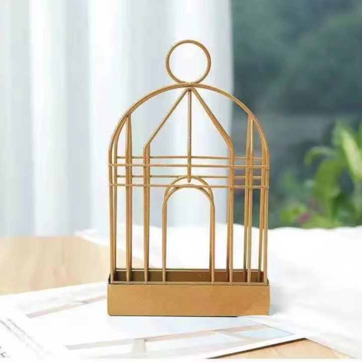 Creative Birdcage shape mosquito coil holder Retro Portable Iron Mosquito Coil rack Incense Burner Metal Frame