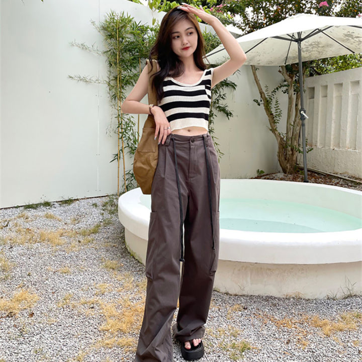 bellylady%20Summer%20Tank%20Tops%20For%20Women%20Cotton%20Trendy%20Striped%20Sleeveless%20Crop%20Tops%20Retro%20Contrast%20Color%20Ice%20Silk%20Pullover%20Vest%20-%20Image%203