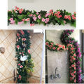 Rose Vine Flowers Plants Artificial Flower Hanging Rose Ivy Home Hotel Office Wedding Party Garden Craft Wedding Art Decor. 