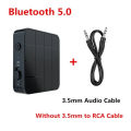 Bluetooth 5.0 Audio Receiver Transmitter 2 IN 1 RCA 3.5MM AUX Jack USB Dongle Stereo Wireless Rechargeable Battery & Direct Power USB Adapters For Car TV PC Headphone KN321 | KN326 | KN328. 