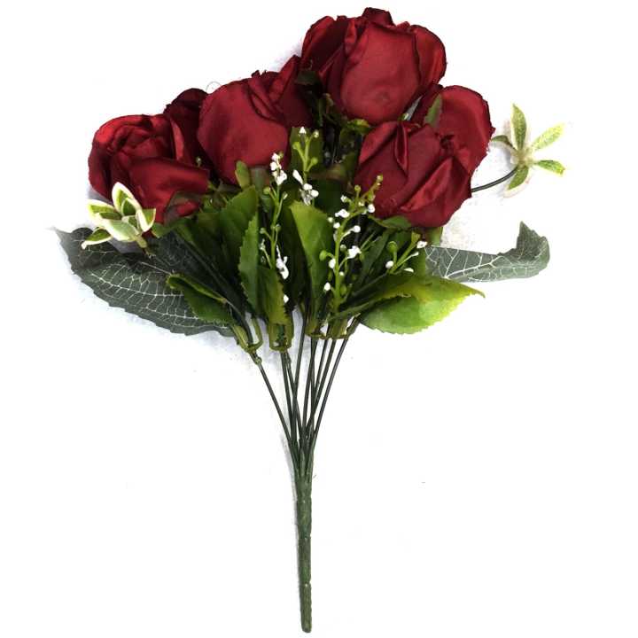 Artificial Nine Buds Deco Rose Flowers | Daraz.lk