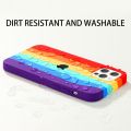 【ThinkWay】Rainbow Phone Case for iPhone 6 7 8 Plus X XR 11 12 Pro Max Silicone Color Drew Cute Back Cover Quality Colorful Protect Shell. 