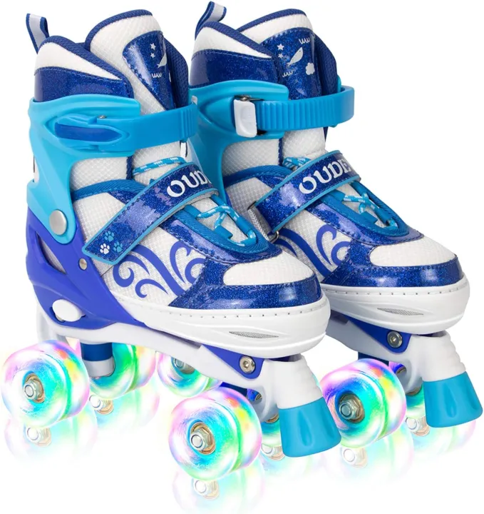 OUDEW%20Roller%20Skates%20for%20Girls%20Boys,fit%20for%20Kids%20Beginners%20Skate%20with%20Light%20up%20Wheels%20and%20Adjustable%20Sizes,Blue%20%7C65K%20-%20Image%202