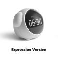 Cute Expression Pixel Alarm Clock Multi Function Digital Led Voice Controlled Light Bedside Thermometer Clock Home. 