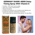 18+ Germany Original SHARK 48000 With Vitamin E Spray for Men hb 17 Increase Delay Timing Spray for Men. 