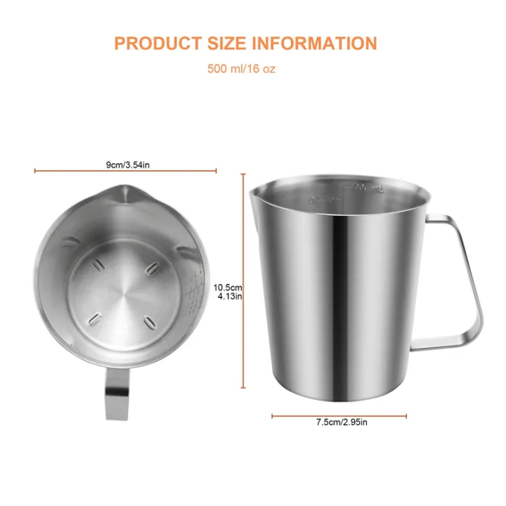 Stainless%20Steel%20Measuring%20Cup%20with%20Handle%20and%20Pour%20Lip,%20Metal%20Pitcher%20with%20Oz%20and%20ML%20Marking,%2016OZ/500ML%20-%20Image%203