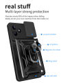 【Miga Plaza】 Privacy Armor for Realme C51 Case Shockproof Armor Camera Slide Cover Rugged Casing with Ring Stand. 