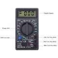 DT830D Mini LCD Digital Multimeter Voltmeter Voltage Ampere Ohm Tester DC AC Ammeter Power Meter Test With Probe Buzzer and Free Battery. 