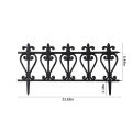 Garden Mini Fence Set 3Pcs | Outdoor Decorative Fence Landscape Plastic Black Edgings Garden Picket Fencing Lightweight Landscape Path Panels for Grass Lawn Flowerbeds Plant Borders | Nisaco Mall. 