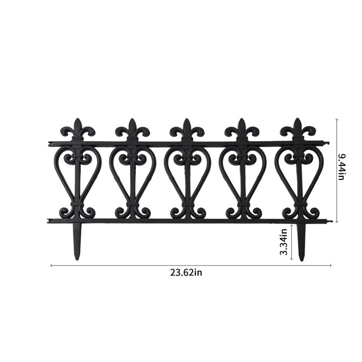 Garden%20Mini%20Fence%20Set%203Pcs%20%7C%20Outdoor%20Decorative%20Fence%20Landscape%20Plastic%20Black%20Edgings%20Garden%20Picket%20Fencing%20Lightweight%20Landscape%20Path%20Panels%20for%20Grass%20Lawn%20Flowerbeds%20Plant%20Borders%20%7C%20Nisaco%20Mall%20-%20Image%203