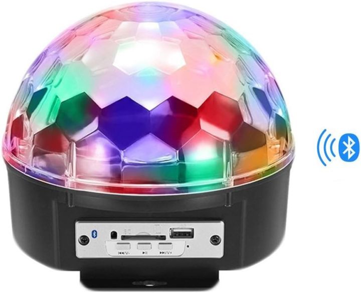 Bluetooth RGB Crystal Magic Rotating Ball Effect Led Stage Lights ...