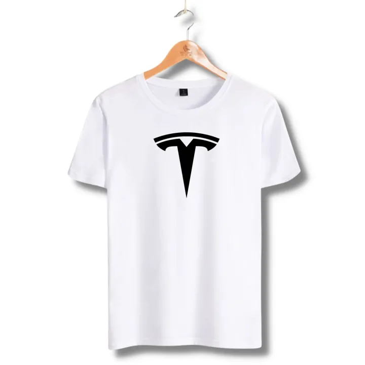 Tesla white Tshirt  unisex  tees  designer tees  crew neck  silver white  red  blue  black