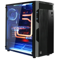 Apexgaming M1 ATX Mid Tower Case - Tempered Glass Edition Desktop Casings. 
