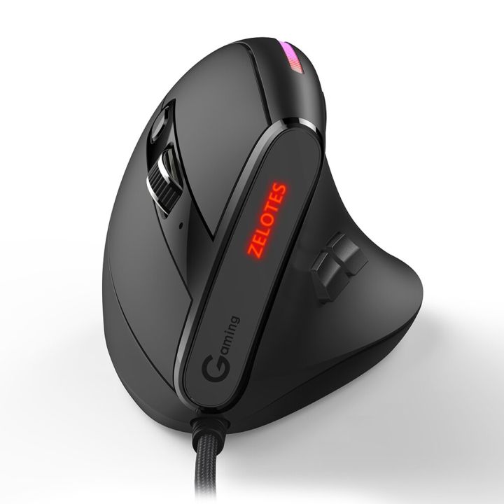 ZELOTES T50 T20 USB Wired Vertical Mouse 12800 DPI Ergonomic ...